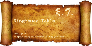 Ringbauer Tekla névjegykártya